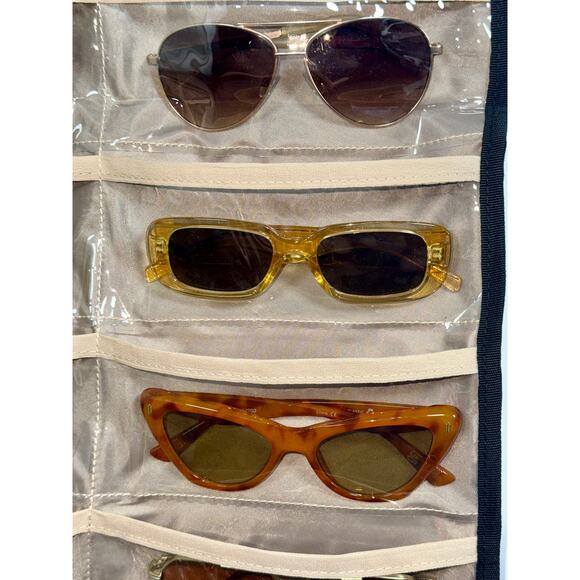 Sunglasses Wholesale Lot of 19 Assorted Pairs with NWT Travel Bag Black Brown main image 4